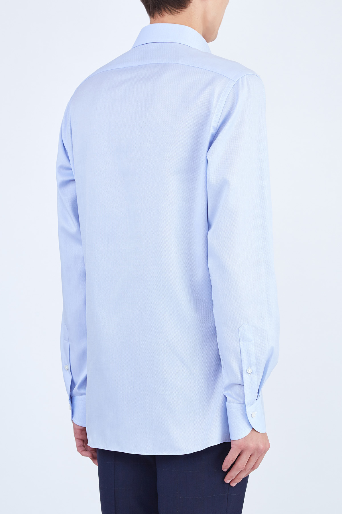 Классическая рубашка из хлопка Wrinkle Free в деловом стиле XACUS, цвет голубой, размер 48 - фото 4